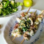 Spiedini di calamari con lime e zenzero